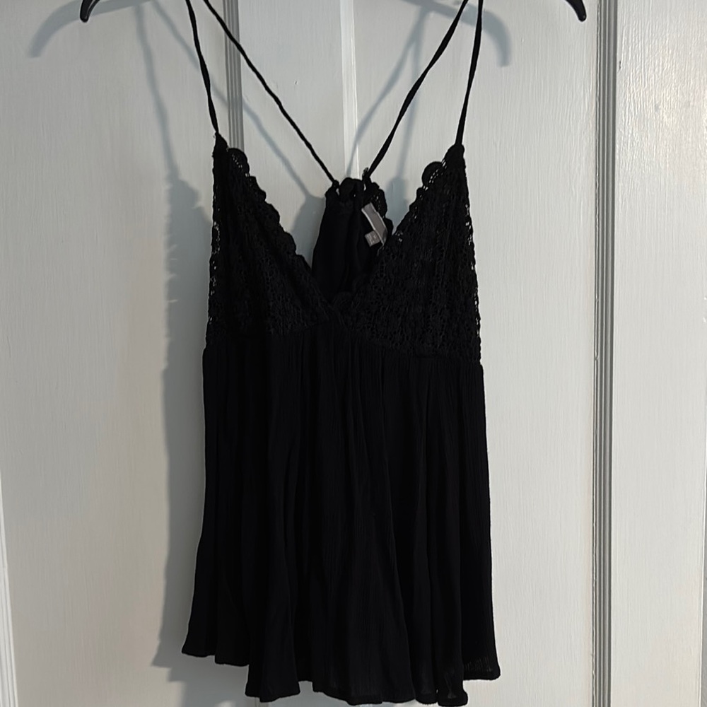BE COOL Black Lace Tank Top